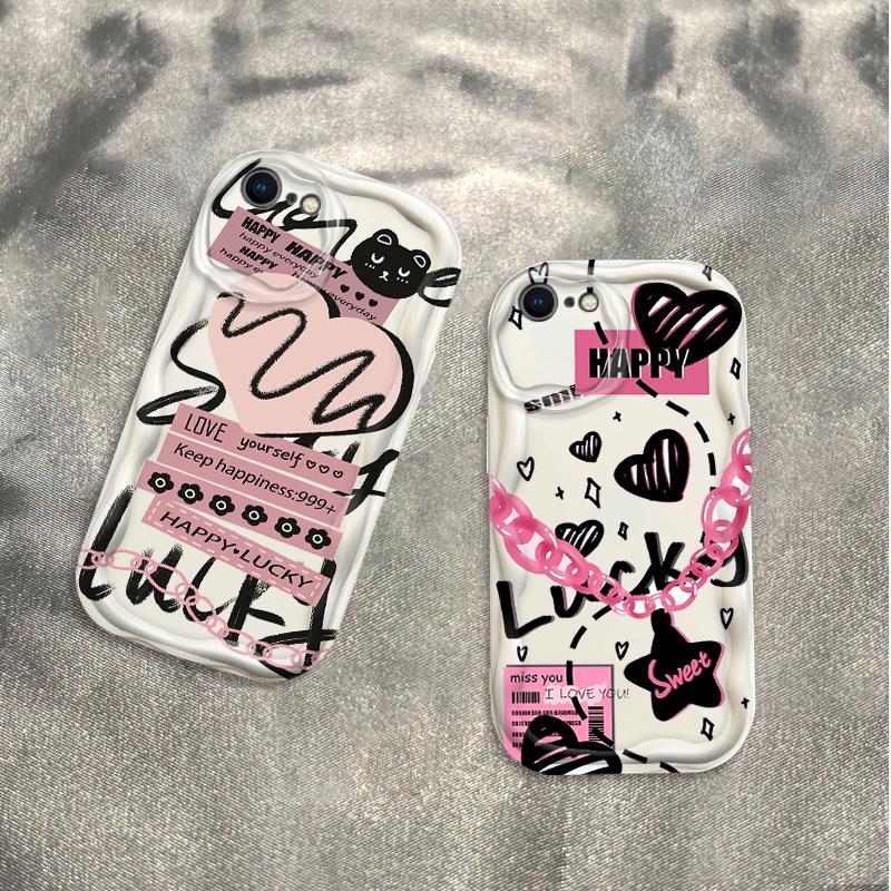 Thích Hợp Cho iPhone 6 6S 6 Plus 6S Plus 7 8 Plus SE 2020 3D TPU Mềm Ngôi Sao Tình Yêu Ins Phong Cách Nữ Chống Sốc Trường Hợp Điện Thoại