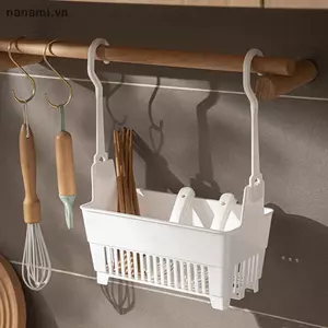 Giỏ đựng đồ có móc treo Đồ dùng tắm gia đình sắp xếp cho nhà bếp gia đình Phòng tắm Nhà vệ sinh Hộp đựng đa chức năng [VN]