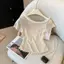 HFSHY Thời Trang Slim Off-Shoulder Ren Ngắn Tay Áo Thun Nữ Mùa Hè VN