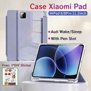 Ốp lưng Xiaomi MiPad 8 Pro 11.2 inch Mới có khe cắm bút Bảo vệ từ tính Xiaomi Pad 8 11.2 inch POCO Pad X1 có mặt sau trong suốt