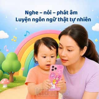 Điện Thoại Học Tiếng Anh KidToys 40 Phím - Đồ Chơi Tương Tác Giúp Bé Tập Nghe Nói