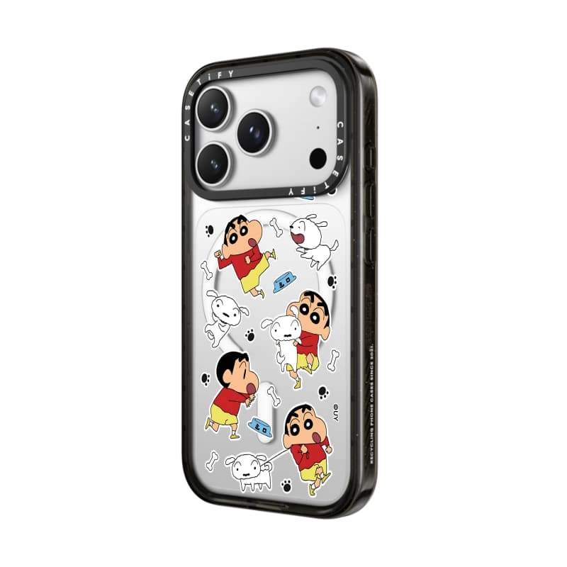 CASECASE X Crayon Shin chan Nohara Shiro Đen / Xanh da trời / Hồng Fizz Bộ sưu tập Màu sắc Trong suốt Cứng Hút Từ Tính Tác Động Dành Cho Apple IPhone 13 14 15 16 17Pro Max Plus Có Hộp