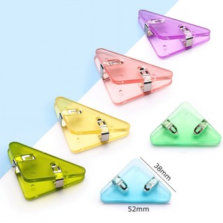 [HÀNG MỚI SIÊU HOT] Set 10 Cái Kẹp nhựa màu tam giác - Giữ giấy tờ, tài liệu nhiều màu sắc - SUNND