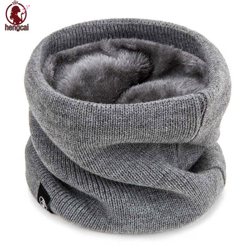 Khăn quàng cổ dệt kim từ len mùa đông, vỏ cổ nhung, giữ ấm tuyệt vời