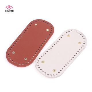 HWETR 1 Đáy Dài Cho Túi Dệt Kim Da Đế Handmade Đáy Có Lỗ Tự Làm Móc Túi Đáy Phụ Kiện Mới