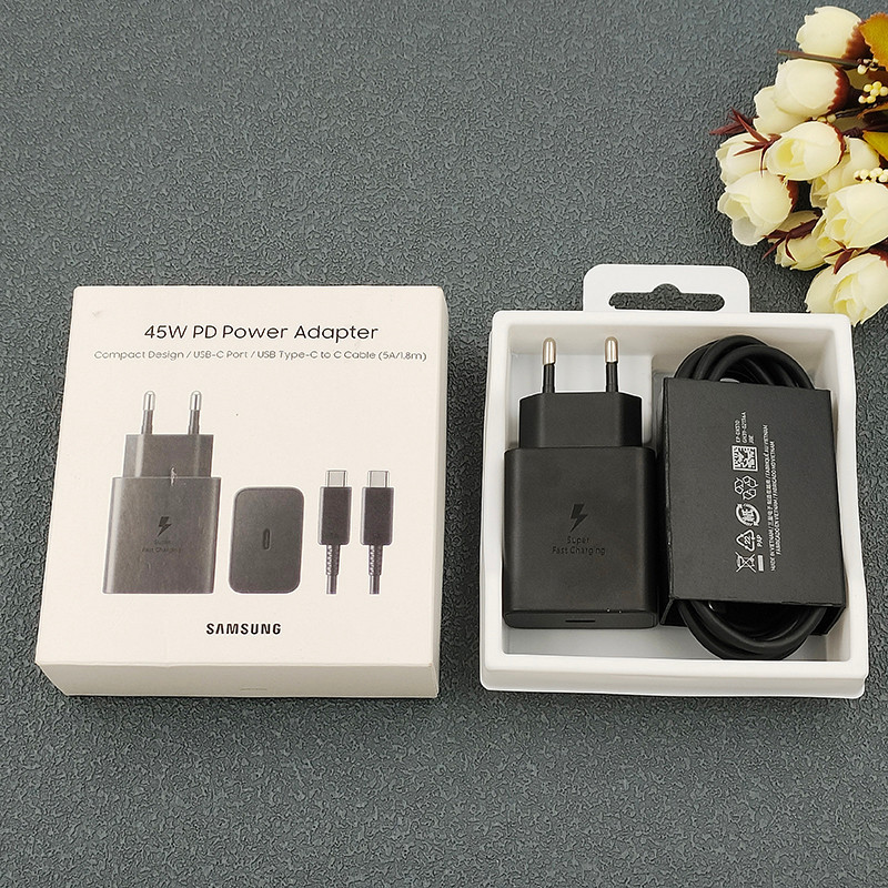 EP-T4510 Chính Hãng Samsung 45W PD PPS Sạc GaN Siêu Nhanh 1.8M Usb C Sang Loại C Cáp Cho Galaxy Z Flip 6 5 4 S23 S24 S25 Ultra