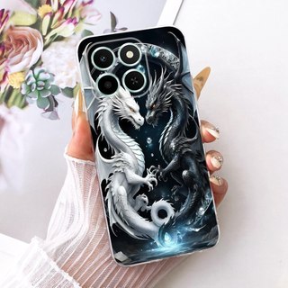 Dành Cho Honor X6c Ốp Lưng NIC-LX1 NIC-LX2 NIC-LX3 Vỏ Silicon Mềm Hình Rồng Sói Sư Tử Cho HonorX6c X 6C 4G Vỏ