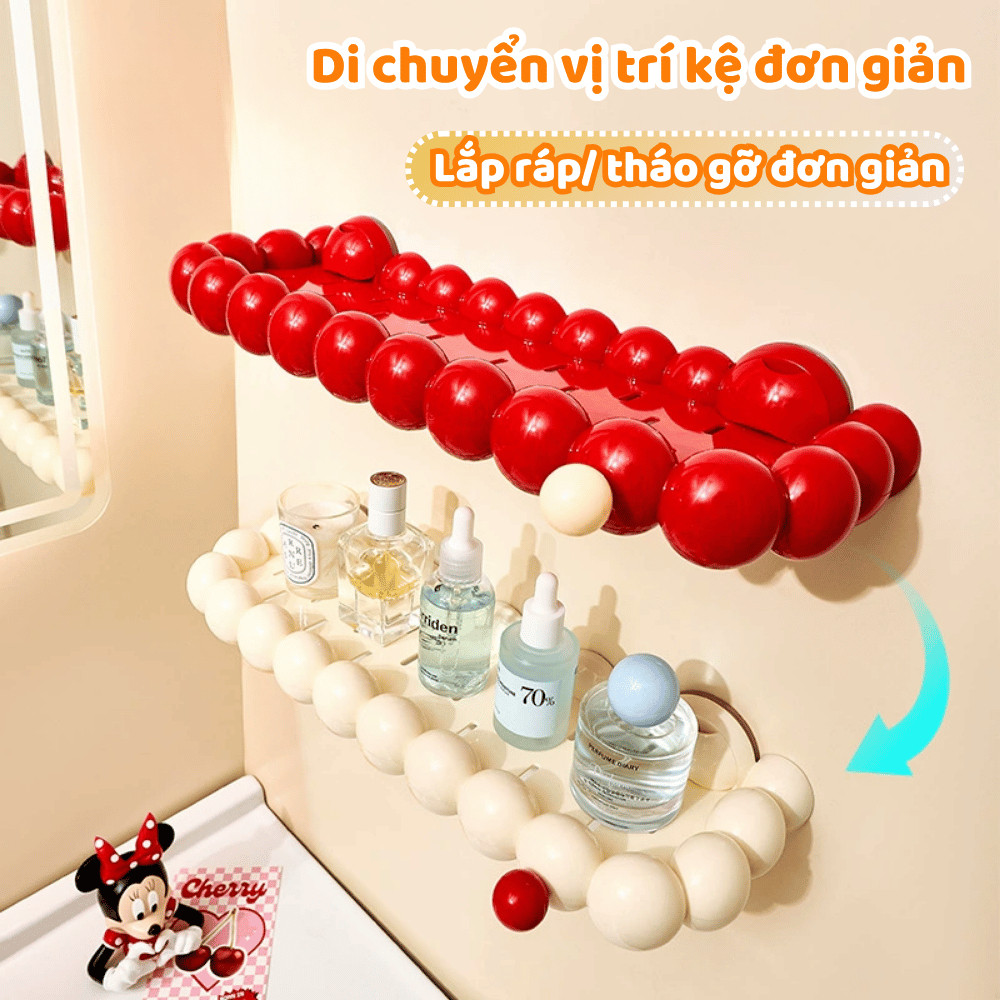 Kệ Nhà Tắm Để Đồ Đa Năng Gắn Tường DINO Nhựa PP Cao Cấp, Giá Treo Tường Đựng Mỹ Phẩm Chịu Lực Tốt