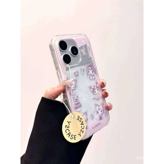 Ốp Điện Thoại Thích Hợp Cho iPhone XR 11 12 13 14 15 16 17 Pro max Plus Air Bow Kuromi Bracket Chain Vỏ Bảo Vệ Chống Sốc Bao Gồm Tất Cả Y7OY