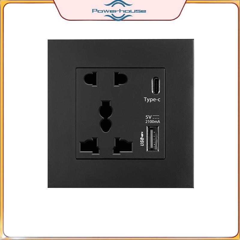 Nguồn Điện 2100MA Ổ Cắm USB Bảng Điều Khiển Quốc Tế 13A Vương Quốc Anh Tường Loại C Giao Diện.