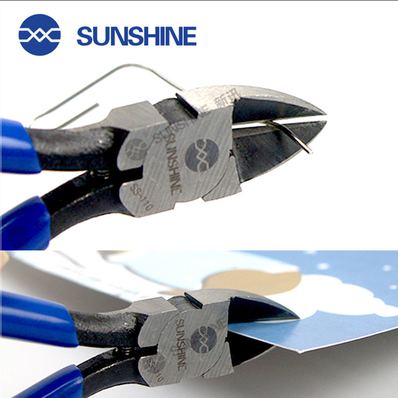 SUNSHINE SS-109 Kìm chéo Mini Dây cắt dây Tước đa năng Vũ nữ thoát y Dao Crimper Crimper Dụng cụ sửa chữa Cắt cáp