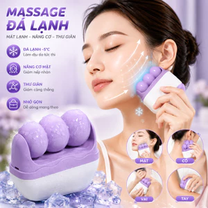 Con Lăn Massage Đá Lạnh Nâng Cơ Mặt, Dụng Cụ Lăn Mặt Làm Mát Thư Giãn Nhỏ Gọn Tiện Lợi