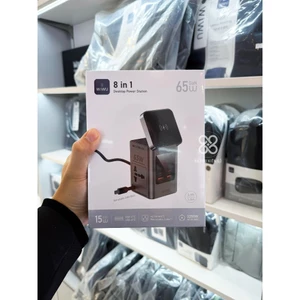 Dock Sạc Wiwu Desktop Power Station Wi-W040 8in1 - Sạc Nhanh GaN 65W, Sạc Từ Tính 15W, Cấp Nguồn Đa Năng