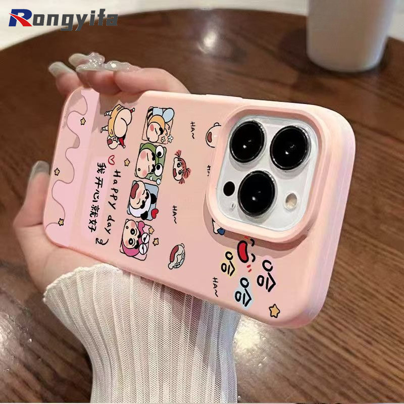 Ốp Điện Thoại Hoạt Hình Shin-chan Cho iQOO Neo 11 10 9 9S 8 Pro Plus 10R Vỏ Màu Kẹo Dễ Thương Ngộ nghĩnh Matte Chống Sốc Ốp Lưng Mềm
