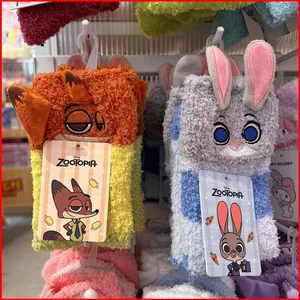 YB1 Zootopia 2 Nick Wilde Judy Hopps Tất Sang Trọng Nhà Hoạt Hình Ấm Áp Một Đôi Tất Nhung Đa Năng BY1