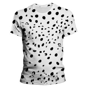 Chú chó đốm Họa tiết hoạt hình in 3D Unisex Áo thun cổ tròn tay ngắn dễ thương