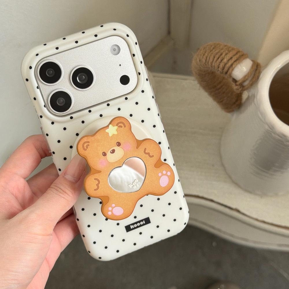 Vỏ cứng Tương thích với iPhone 13 14 14Pro 14ProMax 15 15Pro 15ProMax 16 16Pro 16ProMax 17 17Pro 17ProMax Vỏ nam châm họa tiết chấm bi