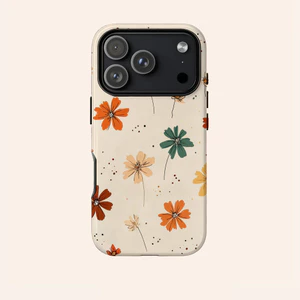 Hoa Retro Thích Hợp Cho iPhone 17ProMax 16Pro 15 11 12 13 14 xs XR 17Air Vỏ Bảo Vệ Hai Lớp Chống Sốc Vỏ Điện Thoại NUEZ