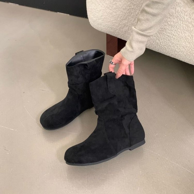 Boot Nữ Vintage Đế Mềm Chống Trượt Dễ Phối Đồ Style Ulzzang