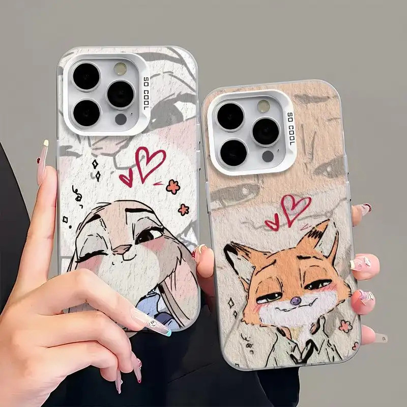 Ốp lưng họa tiết Judy Nick da PU, thiết kế độc đáo chống trầy tốt Bảo Vệ Camera Cấp iPhone 17/16/15/14/13/12/11/X/XS Max