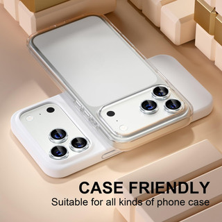 Kính bảo vệ camera iPhone viền kim loại chống trầy chống chói cho iPhone 11 12 13 14 15 16 17 Pro Max
