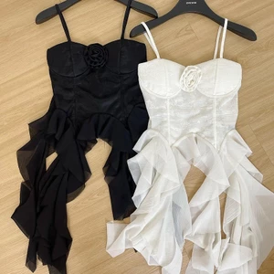 Ren Không Đều Ren Niche Camisole Đi Kèm Ngực Miếng Lót Bên Ngoài Mặc Phù Hợp Với Lưng Đẹp Tính Khí Hot Girl Top Nữ26031103
