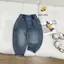 Bộ Gile Bé Trai 3 Chi Tiết – Sơ Mi Kẻ Xanh Phối Quần Jean Bò, Set Smart Boy Thời Trang Cho Bé