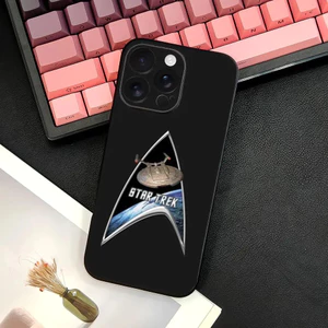 TP-3 Phim Ngôi Sao T-Trek Ốp Lưng Điện Thoại IPhone 17 16 15 14 13 12 11 Pro Max Plus Mini Đen Mờ Vỏ Mềm Funda