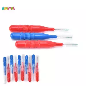 < Honeyba > 50X Sạch Răng Flos Đầu Vệ Sinh Nha Khoa Nhựa Inter Brush Toothpi Đẹp