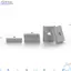 DAYBREAK 10 chiếc T-Slider, Hợp kim nhôm M8 Thread T-Slot Nut, Miter Track Slider Silver Sliding Nut Phụ kiện kênh vít