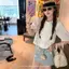 Áo sơ mi nữ tay giữa cổ búp bê trắng mùa hè 2026 Phong cách mới kiểu Pháp ngọt ngào xếp li ren tay phồng ngắn