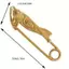 PNPIA- Đồng Thau Piranha Thổ Cẩm Mặt Dây Chuyền Vintage Đầu Cá Pin Cho Túi Và Móc Chìa Khóa Phụ Kiện Động Vật Retro Quà Tặng Độc Đáo