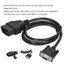 Bộ chuyển đổi giao diện chẩn đoán CATMALLER88, Cáp chẩn đoán 16 chân Nam sang DB9 Nữ 1M / 3.3ft Obd2 sang DB9, Cáp chẩn đoán toàn bộ truyền dữ liệu Obd2 sang cổng nối tiếp