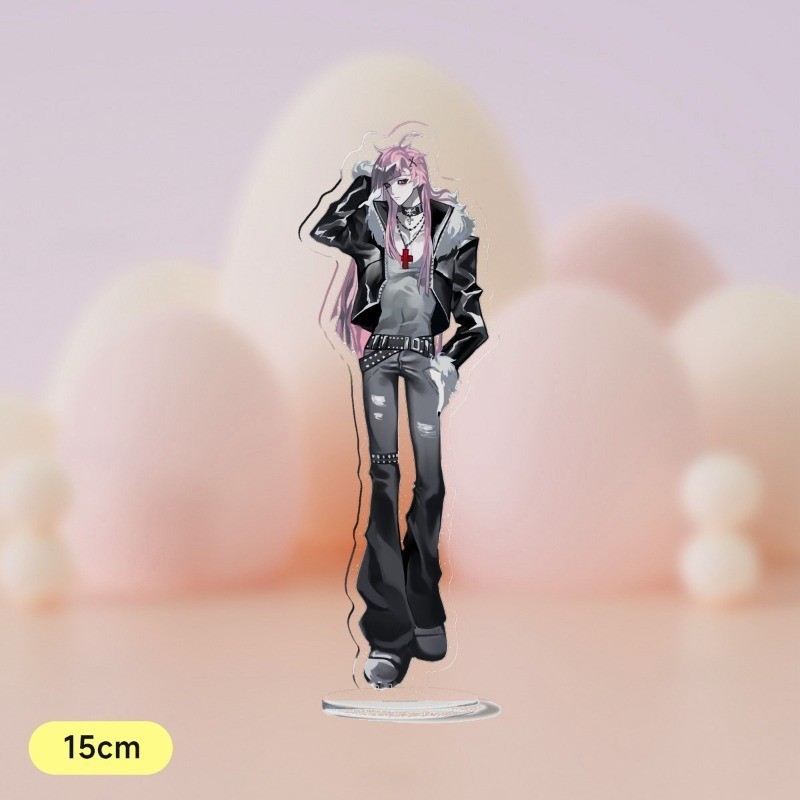 8CM The Freak Circus Standing Anime KeyChain Columbina Jester Men Key Chain for Women Fashion Figure Acrylic