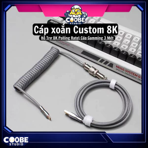 Cáp Xoắn Custom Bàn Phím Cơ Bàn Phím HE - Hỗ Trợ 8K Polling Rate - Cáp Thể Thao Điện Tử - CoobeStore