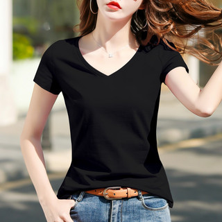 Áo thun ngắn tay cổ chữ v màu xanh Klein dành cho nữ Mùa hè 2026 Vai trước Slim-Fit Cổ gà trống phù hợp cho mọi trận đấu Hal