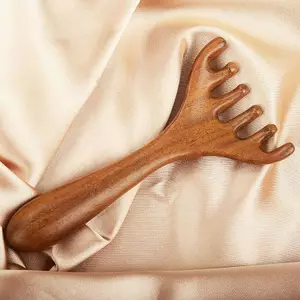 Massage kinh tuyến cơ thể bằng nhựa gạc hươu Răng rộng Châm cứu giúp tuần hoàn máu Chống tĩnh điện Tóc mịn màng đẹp