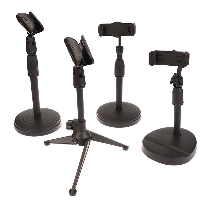 JCSYFAC Có Thể Điều Chỉnh Micro Đứng Để Bàn Chân Máy Mini Di Động Mic Đứng Giá Đỡ Giá Đỡ Braet Nhẹ Cho Trực Tiếp Mới