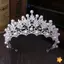 2019 Thời Trang Mới Cưới Pha Lê Ngọc Trai Vương Miện Kim Cương Giả Tiara Cô Dâu Băng Đô Quấn Tóc Mới