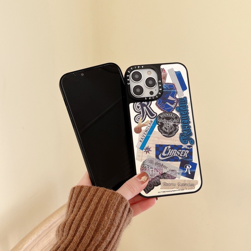Ốp Lưng Gương HP Hogwarts Gryffindor Slytherin Biểu Tượng Wizard Magic Vỏ Cứng Tương Thích Cho iPhone 17 Pro Max Air Plus 16 / 15 / 14 / 13 / 12 / 11