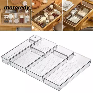 MARGREDY Hộp Bảo Quản Chống Thấm Nước Văn Phòng Phẩm Văn Phòng Tại Nhà Ngăn Kéo Trong Suốt Chia