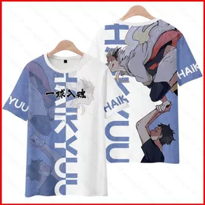 YB1 Haikyuu!! Anime Áo Thun Nữ Tay Ngắn Top Unisex Cosplay Kotaro Bokuto Tee Plus Kích Thước Thời Trang 3D Áo Sơ Mi Casual Tee BY1