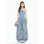 Mỹ Xanh Thêu Kẻ Sọc Ống Không Đều Áo Vest Nữ Hot Girl Buổi Hòa Nhạc Mặc Slim-fit Ôm Hơn Nhìn Top Hợp Thời Trang 5.19