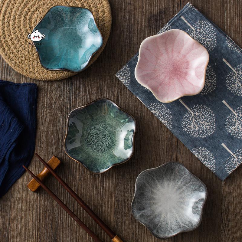 Maybest 1 Gốm te Món Ăn Hình Hoa Sứ Hạt Đĩa Đĩa Nhỏ Mini Tương Gia Vị Bộ Đồ Ăn Đồ Dùng Nhà Bếp {VN}