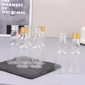 Maybest 10 Chiếc 50ml Mini Clear PET Chai Nhỏ Có Thể Đổ Lại Cho Tiệc Cưới Chai Rượu Có Nắp Vít Chống Rò Rỉ {VN}