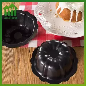 SWEET 1 Chiếc 4inch Bánh Mini Chảo Nonsti Sáo Khuôn Nướng Bánh Thép Carbon Hình Hoa Ống Chảo Cho Brownie Cupcake Pudding Muffin n