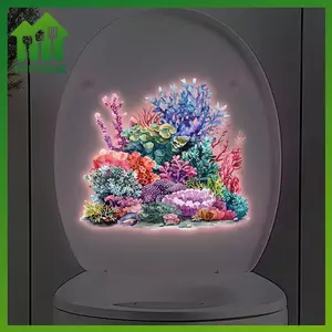 SWEET Phát Sáng Trong Bóng Tối Rạn San Hô Nhà Vệ Sinh Stier DIY Dạ Quang Decal Dán Tường Chống Thấm Nước Có Thể Tháo Rời Dưới Nước Trang Trí Phòng Tắm Cho Trẻ Em n