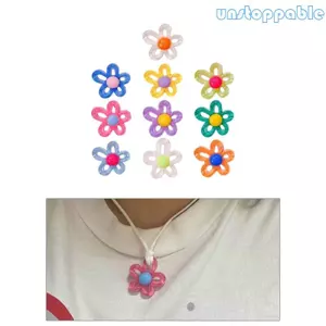 Unstop * 10 Màu Hoa Nhựa Quyến Rũ DIY Quyến Rũ Trang Sức Mặt Dây Chuyền Cho Vòng Tay DIY Vòng Cổ