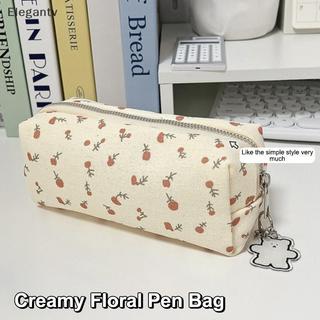 EGN INS Túi Đựng Bút In Hoa Dung Tích Lớn Đa Năng Hộp Đựng Văn Phòng Phẩm Người Tổ Chức Học Sinh N