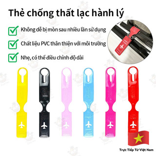 Thẻ Nhận Dạng Hành Lý PVC Thẻ Tên Vali Du Lịch Chống Thất Lạc Tiện Dụng